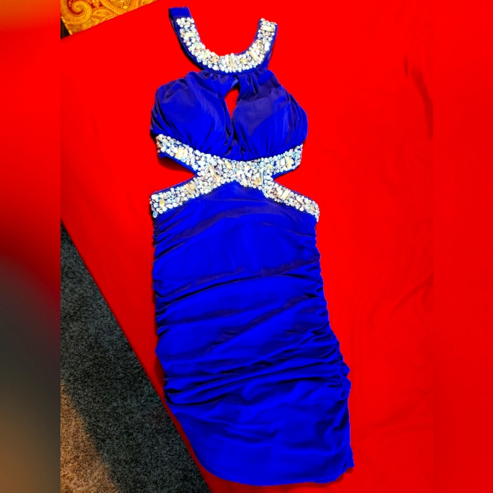 Brand New Electric Blue dress size Small